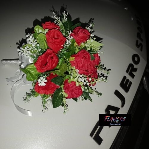 Karangan Bunga Dekorasi Mobil Pengantin