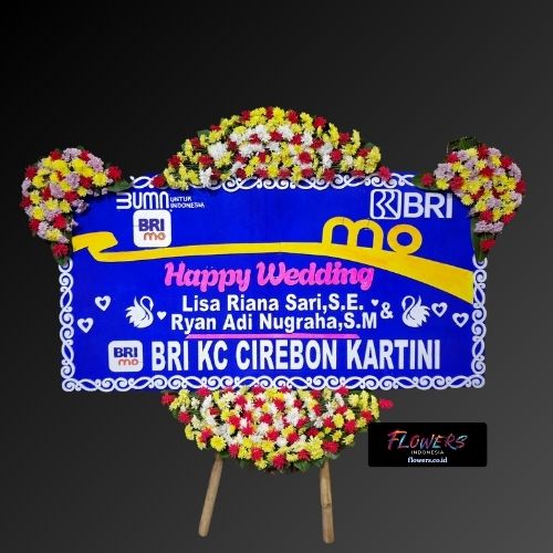 Karangan Bunga Papan Happy Wedding