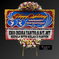 Kaarangan Bunga Papan Happy Wedding