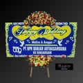 Karangan Bunga Papan Happy Wedding