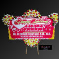 Karangan Bunga Papan Happy  Wedding