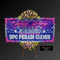 Karangan Bunga Papan Happy Wedding 