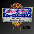 Karangan Bunga Papan Happy Wedding