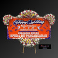 Karangan Bunga Papan Happy Wedding