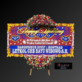 Karangan Bunga Papan Happy Wedding