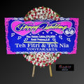 Karangan Bunga Papan Happy Wedding