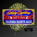 Karangan Bunga Papan Happy Wedding
