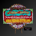 Karangan Bunga Papan Happy Wedding